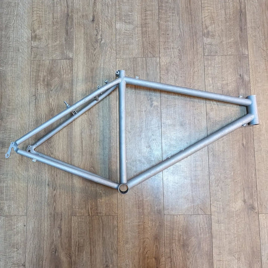 Seatpost out and paint blasted!